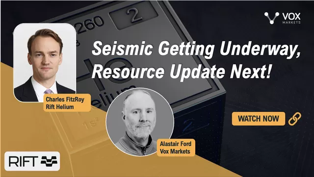 Rift Helium: Seismic getting underway, resource update next!