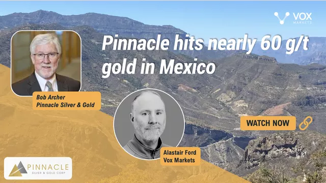 Pinnacle hits nearly 60 g/t gold in Mexico